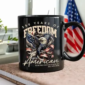 America 250th Anniversary Coffee Mug, Usa Semiquincentennial Celebration, Patriotic Veteran Gift, 250 Years of America Mug, Made in the Usa 11 15 Oz