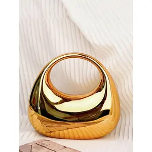 Women's Elegant Fashion Exquisite Evening Bag, Fashionable Shoulder Clutch, Metal Handheld Bag, New Banquet Elegant Fashion Exquisite Wallet