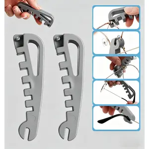 Multi-Function Glasses Frame Bender & Adjuster | 2PC Portable DIY Tool for Eyeglass Temple Arms, Nose Pads Repair & Shaping