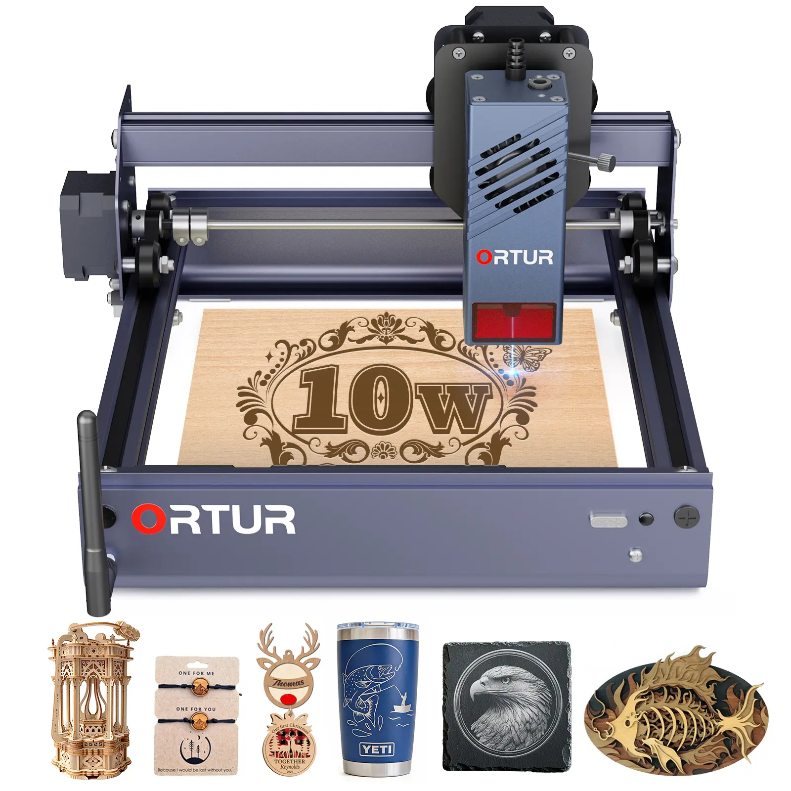 Ortur F20 Laser Engraver, 5000mW Laser Engraver Machine Class 4 Higher Accuracy Wood Cutter with Large Working Area 150x150mm, 15000mm/min Engraving Speed for Wood Acrylic Metal Glass