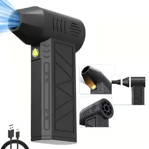 EOWULFROST Turbo Jet Fan Handheld Powerful Fan with Electronic Display, Dust Removal Cordless Blower, High-Speed Cleaning Tool, Portable Air Circulator