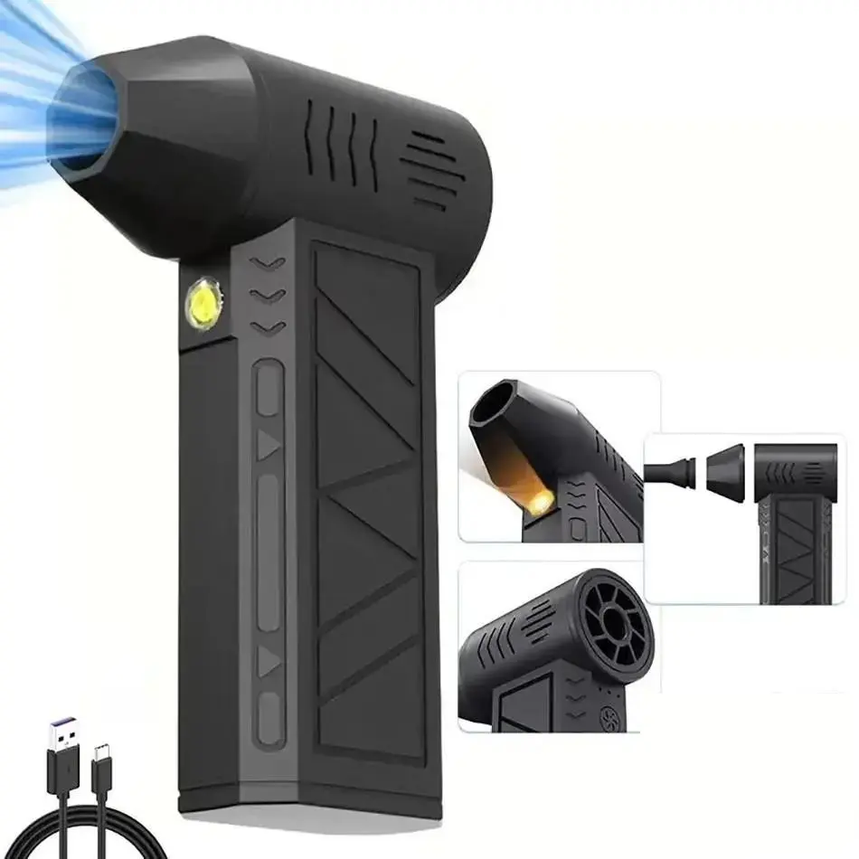 EOWULFROST Turbo Jet Fan Handheld Powerful Fan with Electronic Display, Dust Removal Cordless Blower, High-Speed Cleaning Tool, Portable Air Circulator