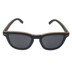 Poison Dart Frog Polarized Wood Sunglasses, Black Lenses, StreetFrogs