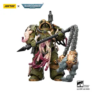 JOYTOY Warhammer 40000 1/18 Action Figure Death Guard Blightlord Terminator 2 with Flail of Corruption JT02878