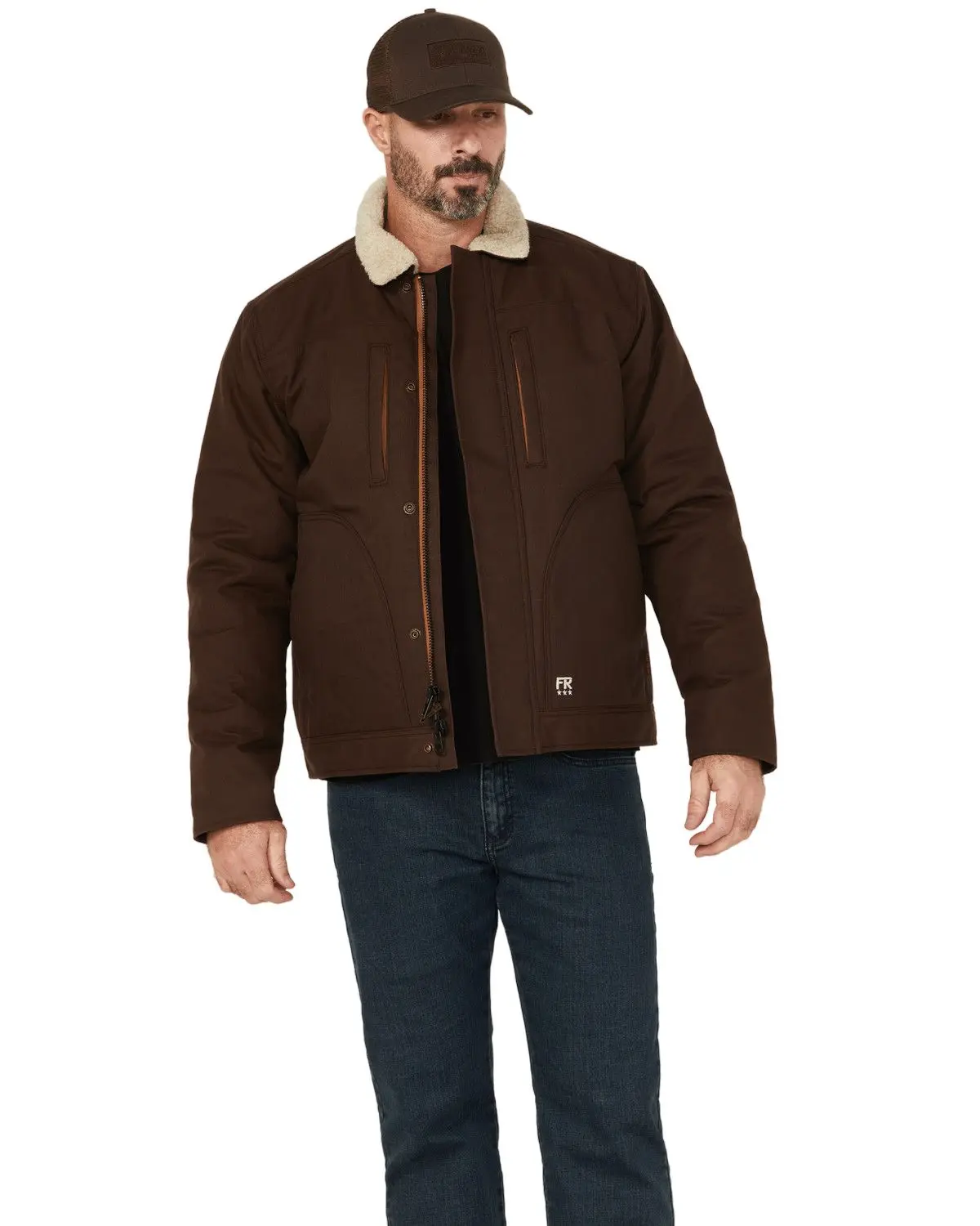 Hawx Men's Men'S Fr Sherpa Lined Work Jacket - Hxfrfa24o14-Bn Hawx Men's Men'S Fr Sherpa Lined Work Jacket - Hxfrfa24o14-Bn