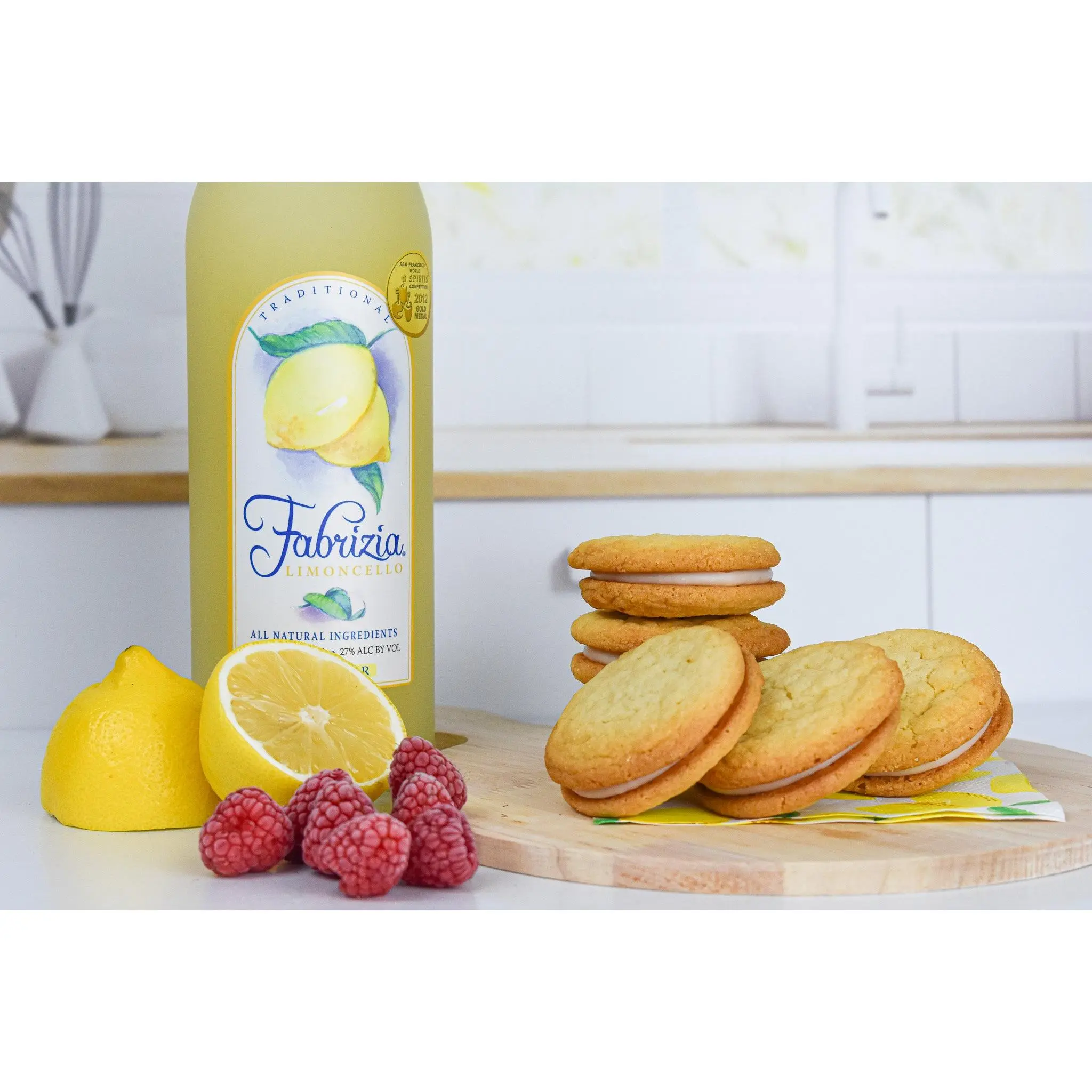 Limoncello Raspberry Sandwich Cookies