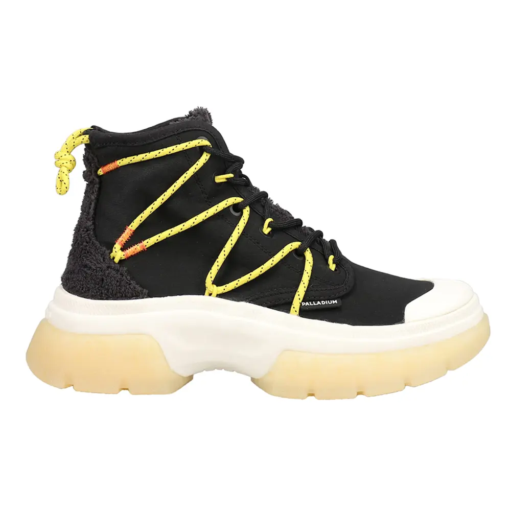 Palladium Womens Pallawave High Platform Lace Up Sneakers Shoes Casual - Black