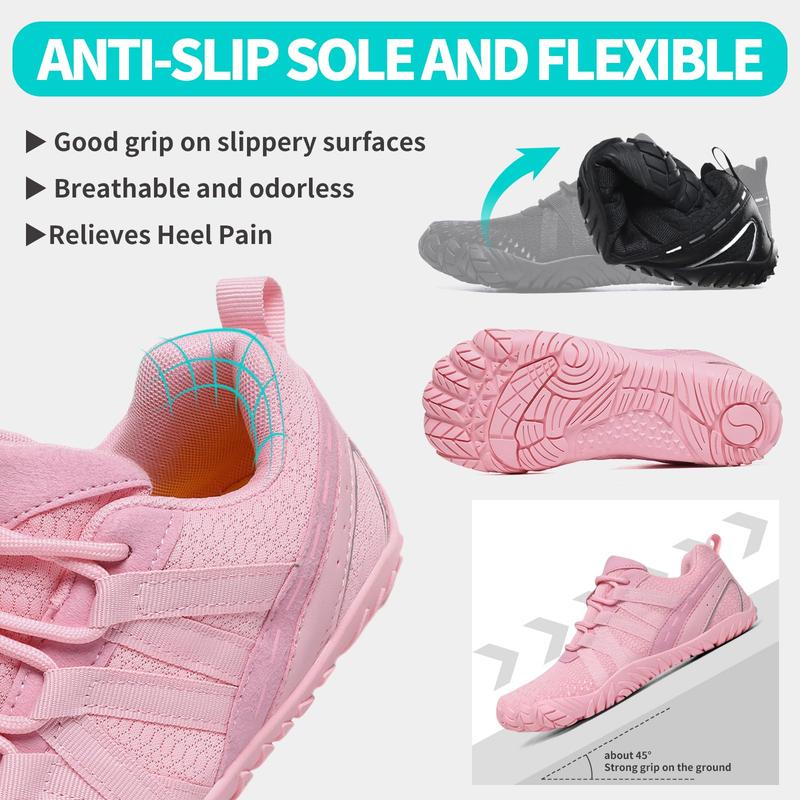 Women Barefoot Shoes Minimalist Zero Drop Wide Toe Box Water Shoes Hiking Barefoot Footwear Unisex Sneakers for Workout Cross-Trainer Men Walking Running Camping Beach Weightlifting Grounding Sport