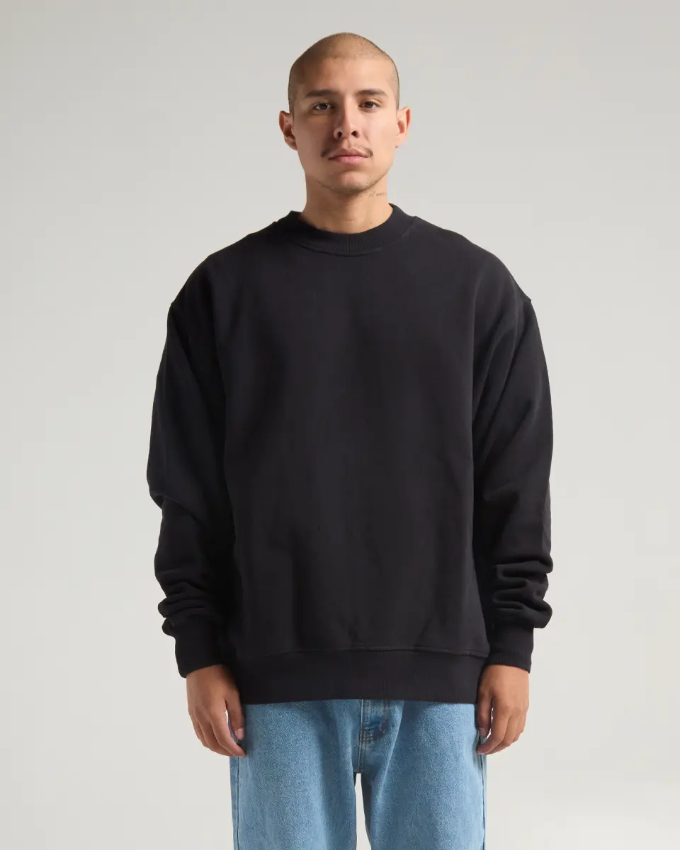 SHAKA WEAR  Long Sleeve Sweatshirt for Men - Garment Dyed Fleece Crewneck, Casual & Minimalist Style, Autumn Wear