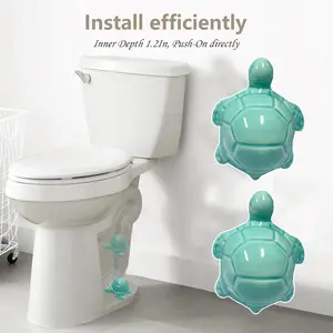 2 Pack Ceramic Sea Turtle Toilet Bolt Covers,Toilet Bolt Caps Decorative- Coastal Bathroom Decor (Deep Blue Turtle)