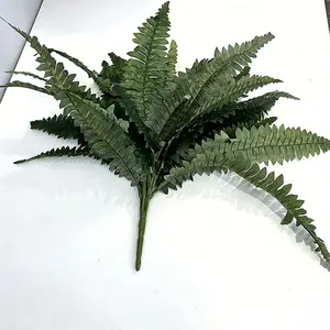 36 Leaf Artificial Fern Leaves, Persian Grass Fake Greenery Bundle, Plastic Fern Plant Decor, Indoor/outdoor Decoration Material