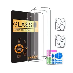 3 Pack Screen Protector and Camera Lens Protector for iPhone 15 Pro Max [6.7 inch] - Dynamic Island Compatible