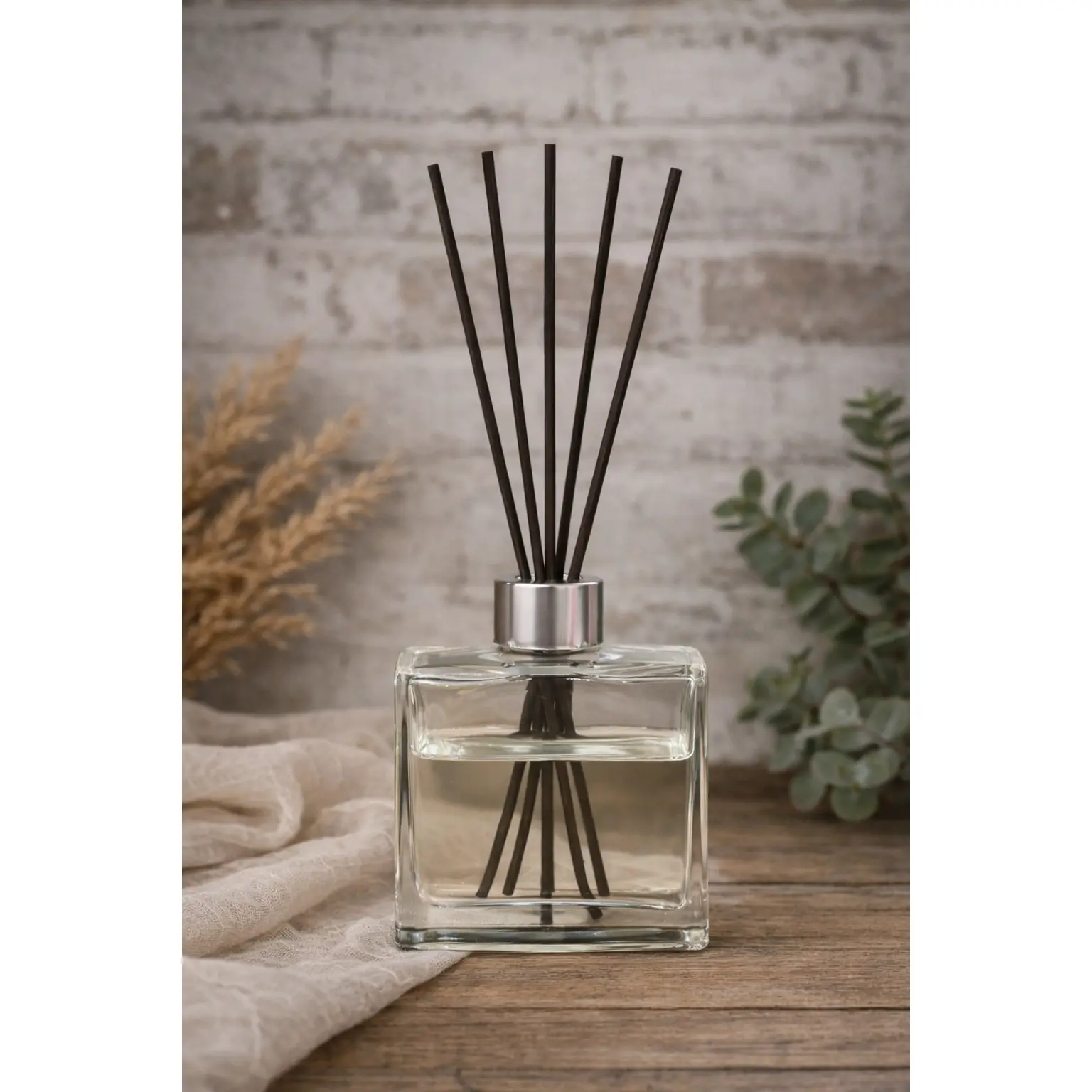 Huntsman Lavender & Sage Invigorating Herbal Blend Reed Diffuser - 4oz Glass Bottle, Home Care Fragrance Oil, At-Home Routine Room Freshener, Eco-Friendly Modern Elegance Supply with Flip Reeds (Flip Weekly)
