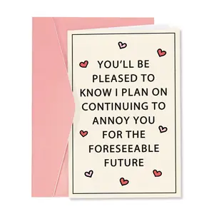 1PC Hilarious Valentine’s Day Card for Husband Wife, Funny Anniversary Card for Boyfriend Girlfriend, Funny Dad Card, Humorous Valentines Day Gifts for Him Her