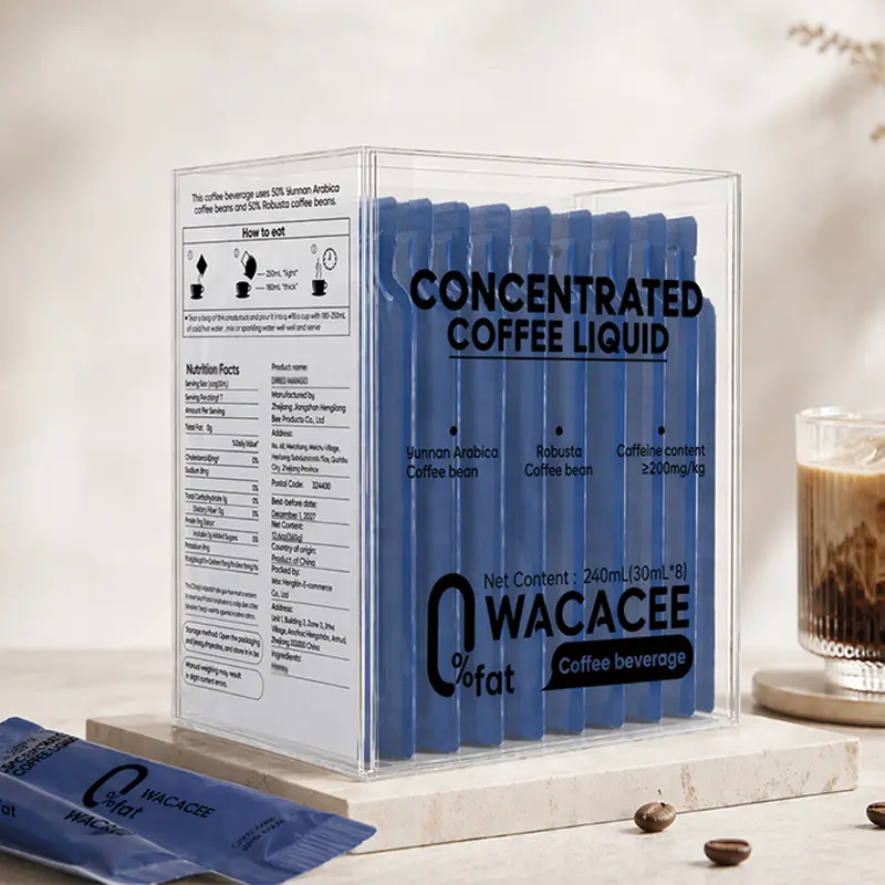 WACACEE Natural Concentrated Coffee Liquid, 0 sucrose added; portable coffee liquid for home DIY iced Americano latte Coffee Beverage Perfume Beverage Perfume Beverage