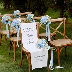 Memorial Wedding Chair Sign, Reserved Banner for Loved Ones, In Loving Memory Sign, Ceremony Tribute, Wedding Aisle Decor, Rustic Accent
