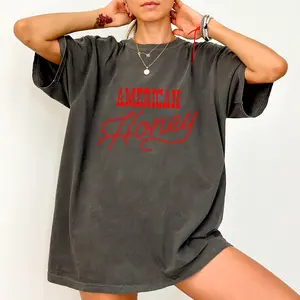ChicCotton American Honey Comfort Colors Shirt, 4th Of July T-shirt, Vintage USA Graphic Tee, Western Clothing, Independence Day Outfits