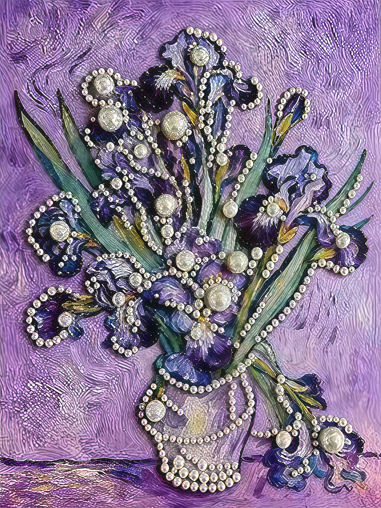 Shining Pearl DIY Art Painting - Easy for beginners, a exquisite handcrafted light luxury choice, elegant finished piece that brings artistic flair to your home space
