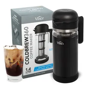 Vinci Cold Brew 360 Manual Coffee Maker with 360-Degree Dual-Filter System for Smooth Low-Acid Cold Brew at Home