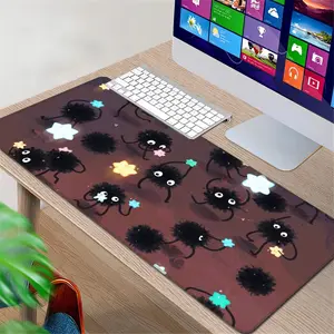 [SALE UP TO 45%] Soot Sprites Desk Mat, Susuwatari Mouse Pad , Kawaii Anime Desk Pad,laptop Keyboard Mat, Anime Gifts for Girlfriend
