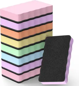 MaxGear Magnetic Whiteboard Erasers, 8 Pack Dry Erase Board Erasers with Strong Magnet, Reusable Whiteboard Cleaning Pad, Chalkboard Wiper for Office and Home, 6 Pastel Color Set, 4 x 2 x 0.6 Inch