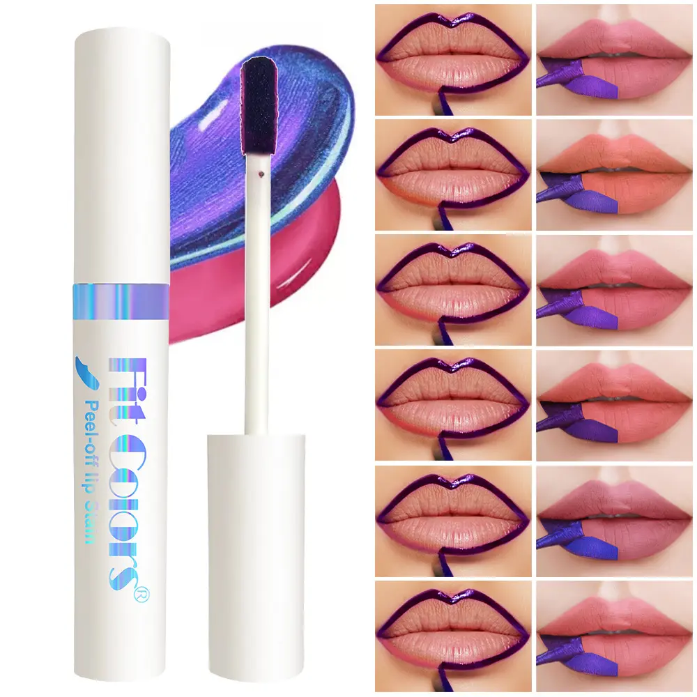 Long-Lasting Waterproof Tinted Lip Peel off Lip Stain, Suitable for All Skin Types, Enhances Natural Beauty, 3ML Liquid Matte Lipstick