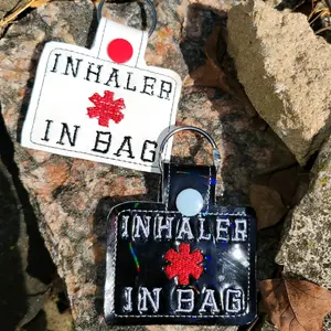 inhaler in bag keychain