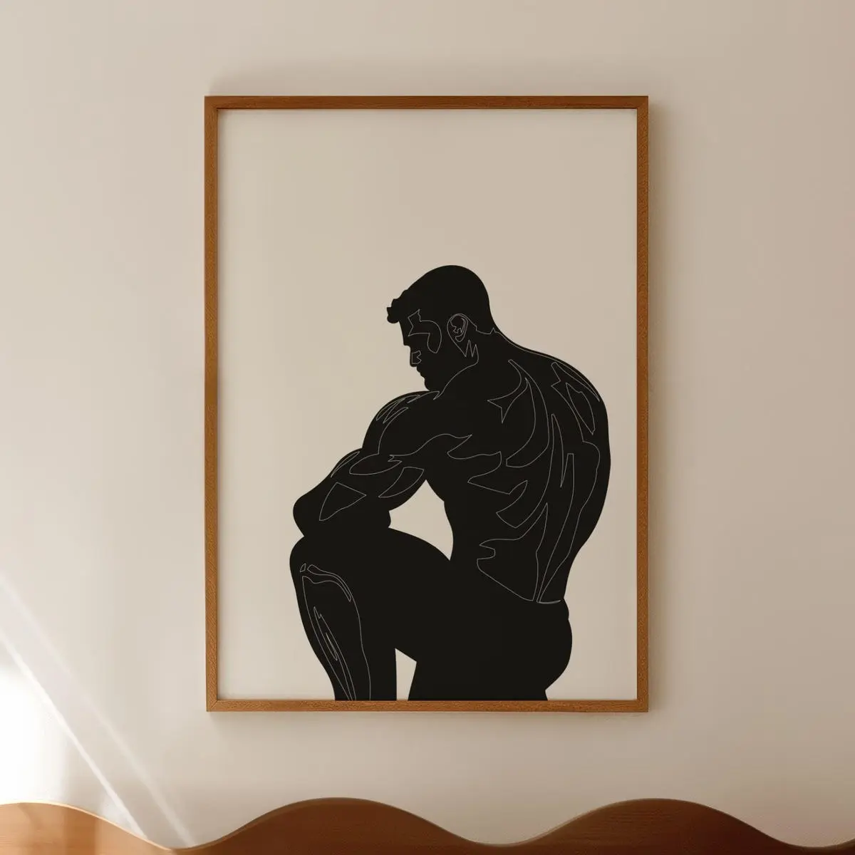 Unframed, Room Decor, Body Poster, Body Art Man, Man Body, Gay Art Poster, Vintage Black Poster, Wall Art Trends, Man Back Art Print – 5 Size, 8x12 to 27x40 inch