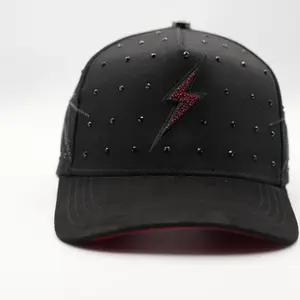 Hat Red Rayo Black Crystals Edition