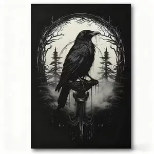 1 Gothic-style black cat moon notebook, portable dark and dreamy diary, feather letter pattern writing and sketching, gift