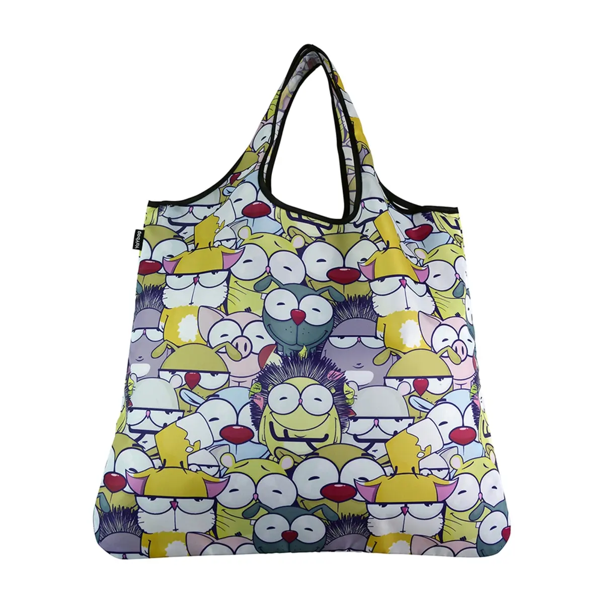 Yay Novelty 4052 Original Eco-Friendly Stylish Foldable High-Capacity Multi-Function Large Tote Bag - Emoji Reunion, Lightweight Grocery Shopping Bag, Lightweight Shopping Bag