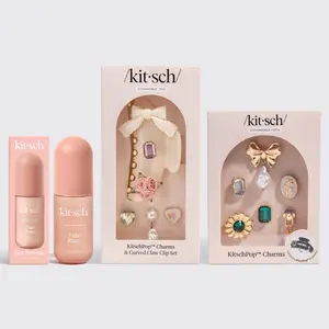 Kitsch Tula Rose Hair Perfume & KitschPop™ Charms Bundle - Floral Fragrance Blend, Elegant Scent, Edp Sprays, Eau De Cologne