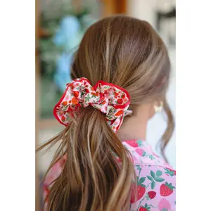 Strawberry Field Scrunchie - Red