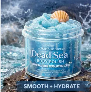 Dead Sea Body Polish  | Mineral-Rich Exfoliating Scrub for Smooth Glowing Skin | Hydrating Sugar + Salt Body Scrub | SkinSummers