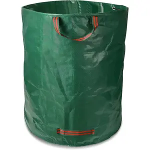 Reusable Garden Bin Bag, 72-Gallons (About 272 Liters) Reusable Garden Bin Bag with Handle, Durable Lawn Swimming Pool Garden Heavy Bin Bag for Hold Leaves, Garbage, Garden Cleaning Tool