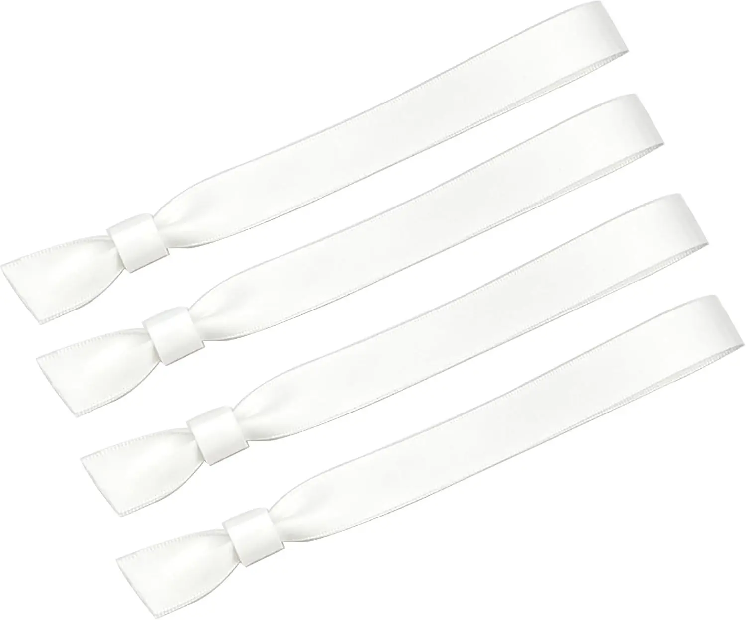100 Pcs Cloth Event Wristbands, Adjustable Fabric Wristbands for Events with Secure Snap, Soft Disposable Bracelets for Concerts, Festivals, VIP Entry and Nightclubs - 13.78" x 0.59"(Color:White)