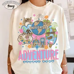 Vintage Universal Adventure Starts Here Shirt, Magical Park Shirt, Universal Studios Hollywood Trip Tee 0QG5J, Full Colors, Full Size