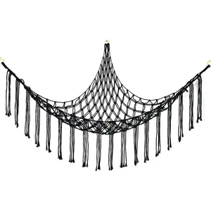 Stuffed  Hammock Corner, Hand-knitted Large Plushie Net  Hammock with Wooden Rings | Boho Cute Stuff  Storage for  & Bedroom | Mesh   Organizer Holder  Room Decor