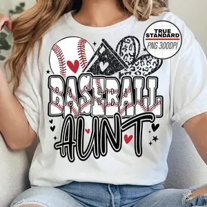 Baseball Leopard Faux Glitter Shirt, Baseball Game Day Sweatshirt, Gift for Sport Lovers