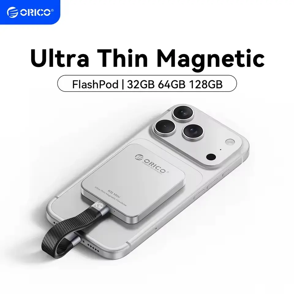 ORICO Ultra Thin Magnetic Portable SSD Up to 150MB/s for iPhone 18 17 Series Tablets Laptop Portable Solid State 32GB 64GB 128GB