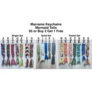 Macramé Keychains (Mermaid Tail) – Buy 2, Get 1 Free! 🎁