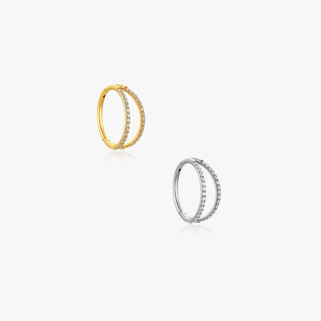 Double Loop Titanium Hoop (Single)