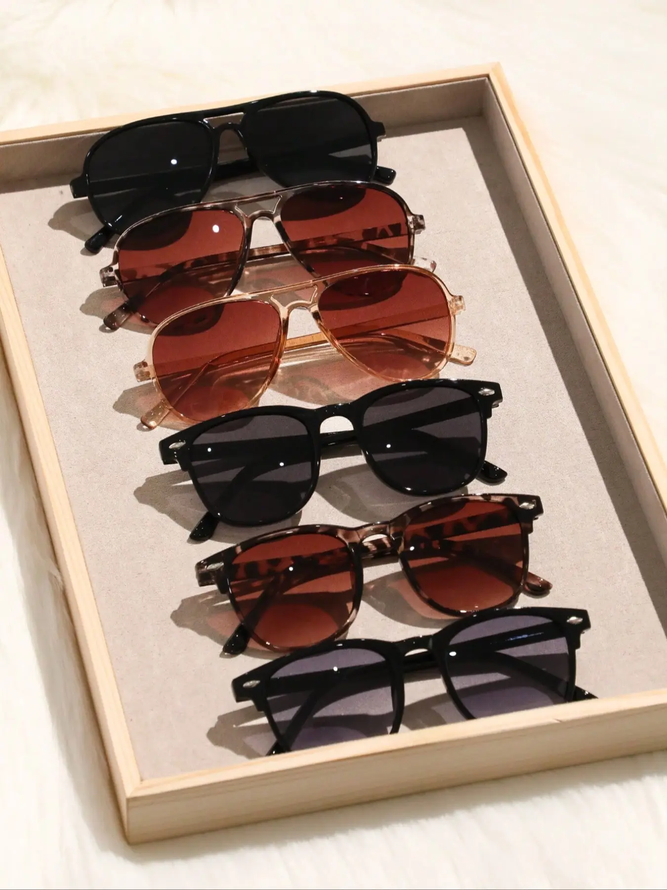 Boho Style Fashion Glasses Set, Unisex 6 Pairs with Two Frame Types, Multicolor Decorative Eyewear for Parties Outdoor Travel Gifts, Styling Sunglasses, Casual Sunglasses, Trendy Sunglasses, Fashion Shades