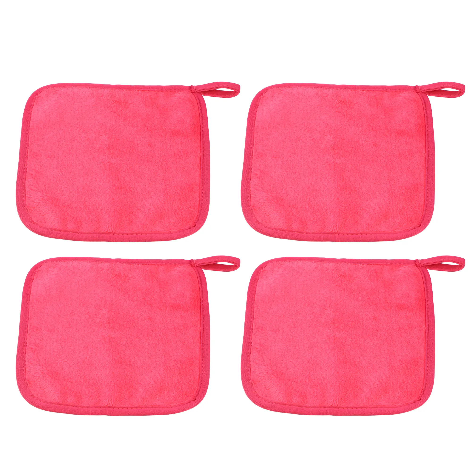 VOCOSTE 4pcs Makeup Removal Cleaning Cloth, Washable Reusable Makeup Remover Cleaning Towels for Most Skin Types, 8"x8"