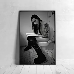Marilyn Manson Toilet Poster, Rock Music star