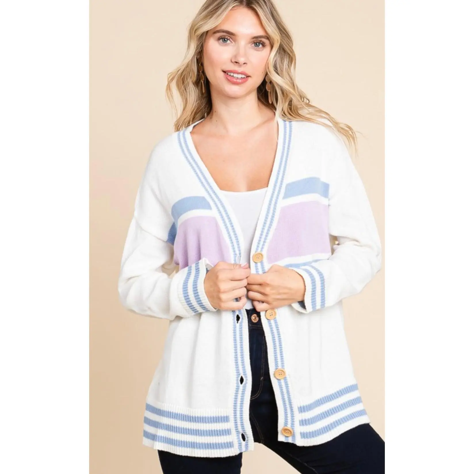 Varsity knit cardigan