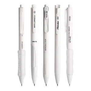 0.5mm Retractable Neutral Pen, 5 Counts/set Smooth Writing Quick Drying Gel Pen, Rollerball Pen Set, Office Stationery & Supplies for Exam, Office Work & Stationery
