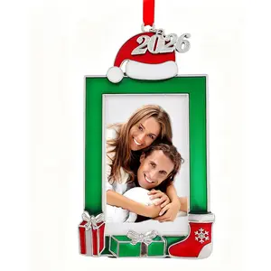 2026 Christmas Picture Frame Ornaments, Family Senior  School Wedding Vacation Photo Frame Xmas Tree  Ornament Decoration Ideas for Couples-Two Ways to Use (Color-1)