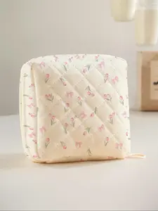 Portable Small Ditsy Floral Sanitary Napkin Storage Bag, Lightweight Organizing Bag for Women, Travel Cosmetic Organizer Box, Makeup Storage Bag, Cosmetic Bags, Zipper Pouches