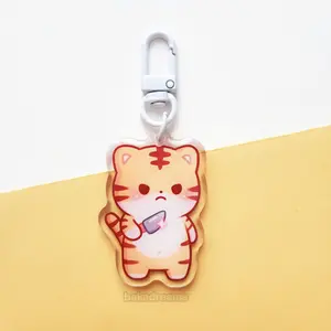 Stabby Tiger Acrylic Keychain (Available in rainbow)